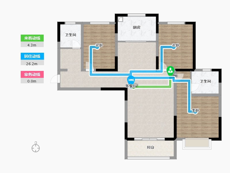 河南省-洛阳市-山水印象-125.00-户型库-动静线