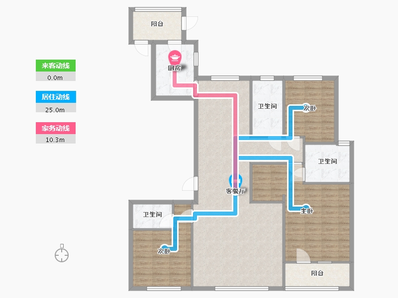 广东省-东莞市-世茂福晟钱隆华府-131.20-户型库-动静线