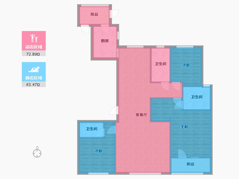 广东省-东莞市-世茂福晟钱隆华府-131.20-户型库-动静分区