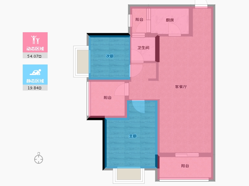 广东省-惠州市-高榜山-1号-66.40-户型库-动静分区