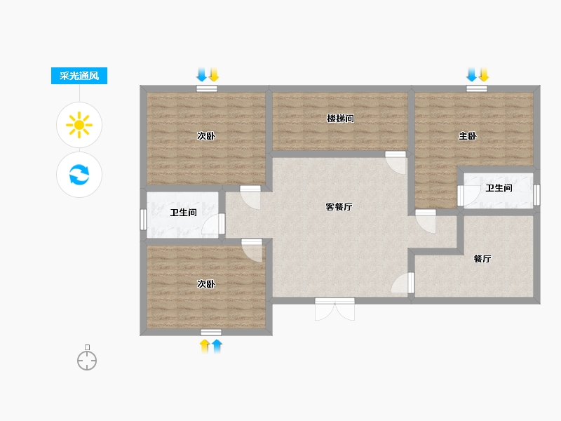 河南省-南阳市-徐营-92.00-户型库-采光通风