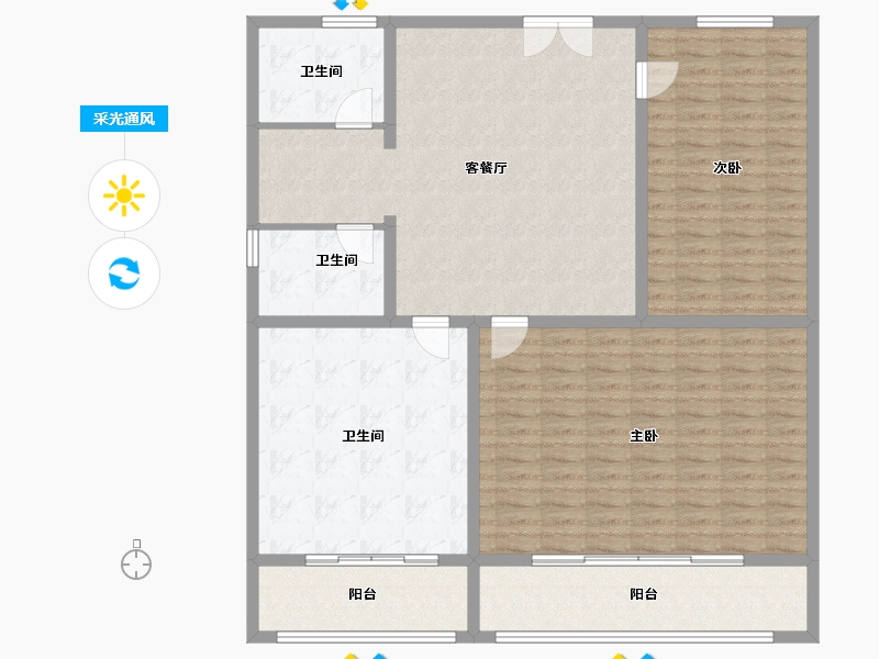 内蒙古自治区-锡林郭勒盟-泰和家园-160.00-户型库-采光通风