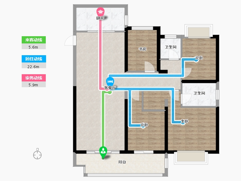 江苏省-无锡市-秀江南-110.08-户型库-动静线