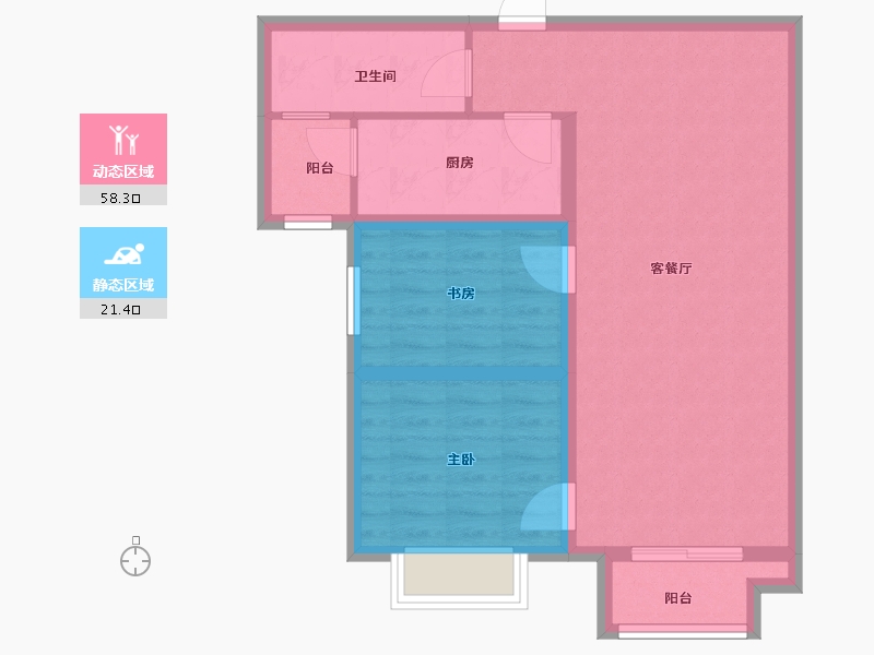 河北省-承德市-渔阳花园小区-71.20-户型库-动静分区