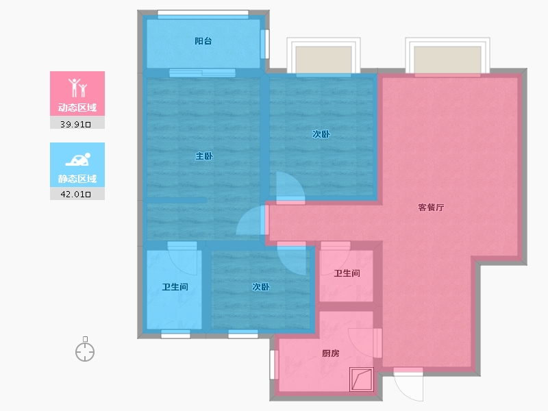 河北省-邢台市-正德澜庭-79.92-户型库-动静分区