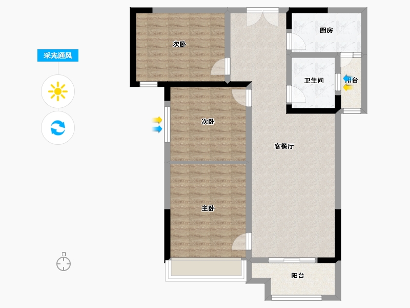 河南省-商丘市-进春园-96.00-户型库-采光通风