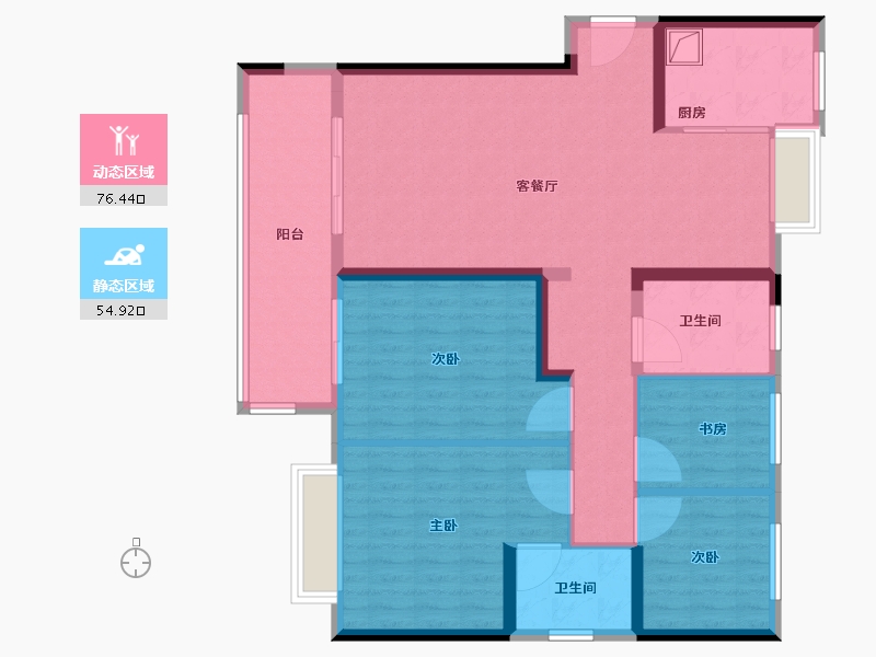 江西省-九江市-美的国宾府-118.40-户型库-动静分区