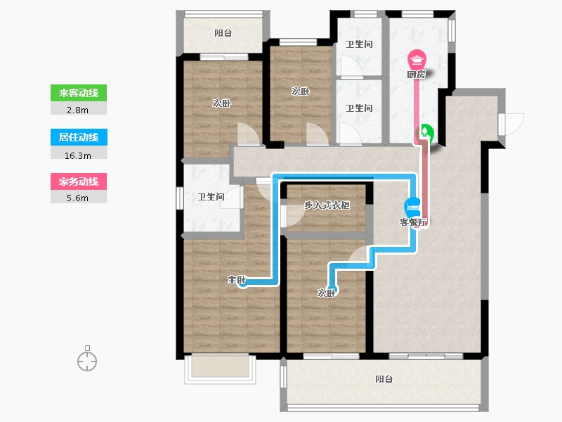 江苏省-淮安市-宏元国际-139.25-户型库-动静线