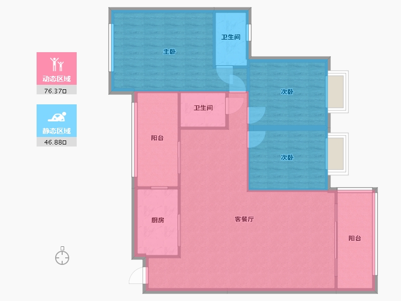 广东省-珠海市-尚雅苑-114.40-户型库-动静分区