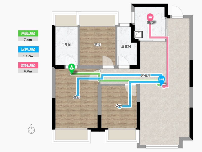 吉林省-长春市-中铁博览城-88.00-户型库-动静线