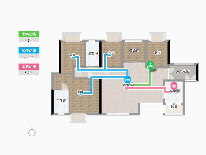 四川省-成都市-天府长城柏南郡-118.22-户型库-动静线