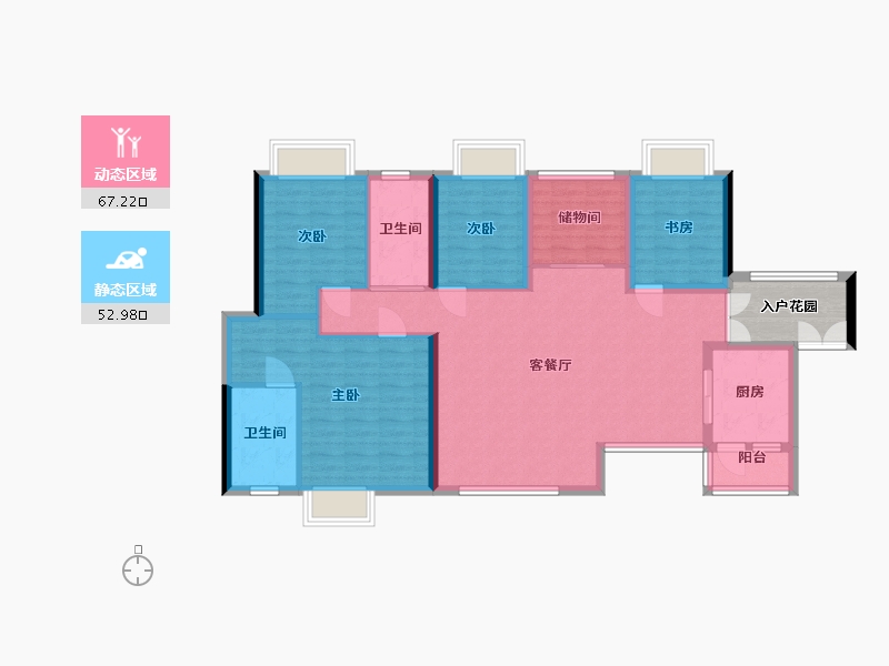 四川省-成都市-天府长城柏南郡-118.22-户型库-动静分区