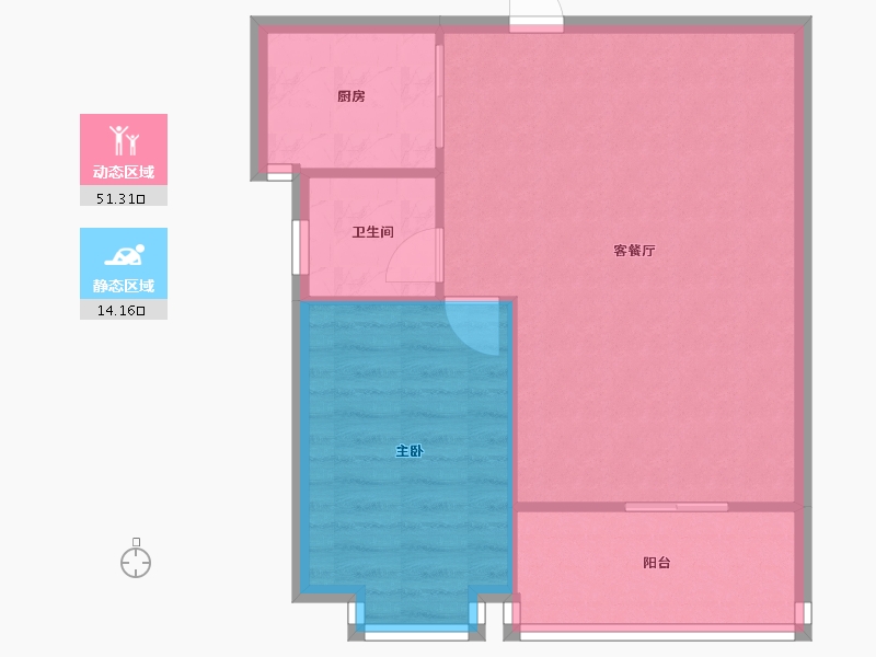 福建省-漳州市-美伦清华园-94.40-户型库-动静分区