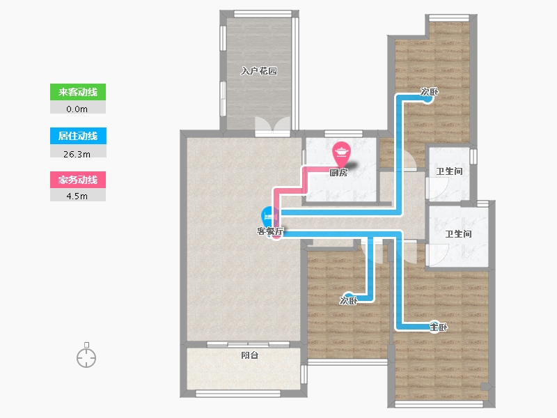 江苏省-无锡市-凤凰怡然居-125.00-户型库-动静线