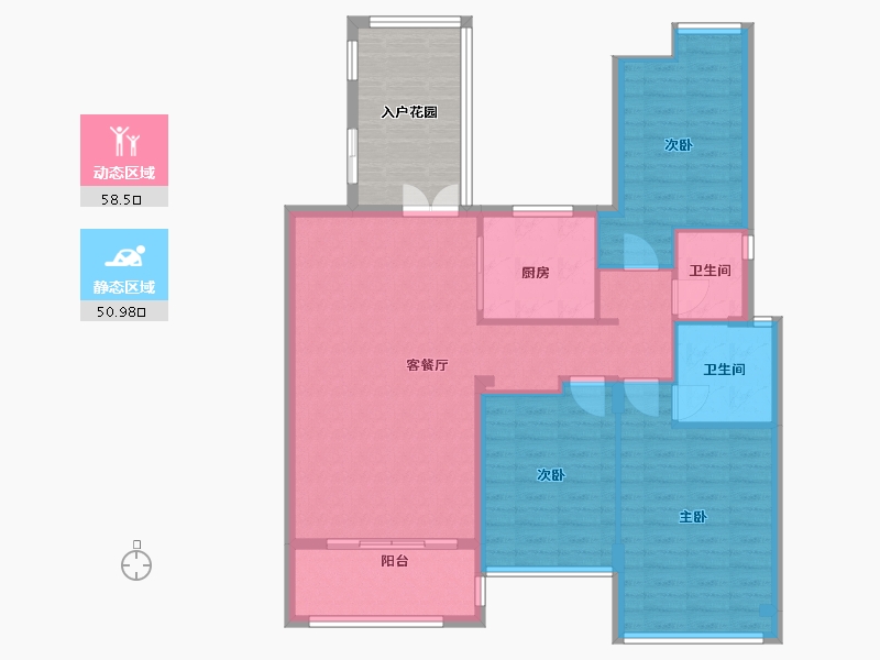 江苏省-无锡市-凤凰怡然居-125.00-户型库-动静分区