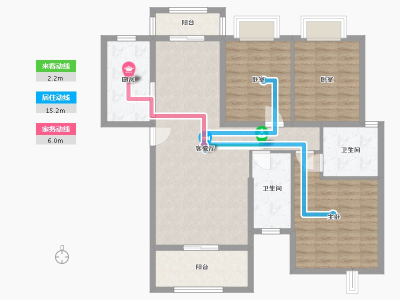 湖南省-衡阳市-博雅东方-108.90-户型库-动静线