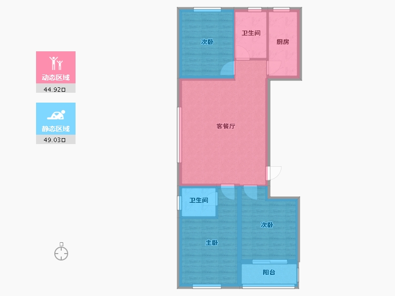 河北省-唐山市-悦融华苑-99.20-户型库-动静分区