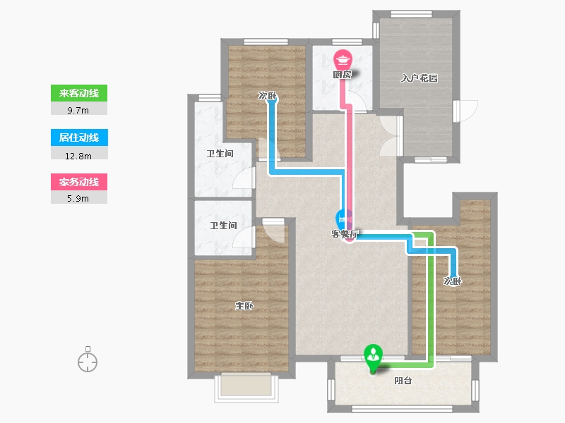 河北省-石家庄市-国仕山-东区-111.20-户型库-动静线