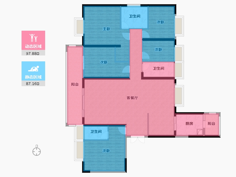 江苏省-泰州市-碧桂园凤凰台-200.00-户型库-动静分区