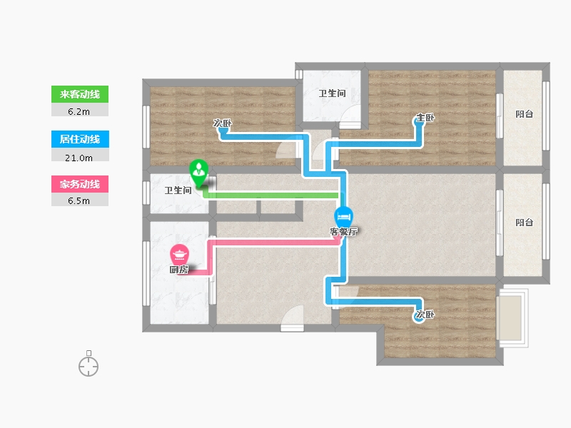 陕西省-宝鸡市-揽胜苑-101.24-户型库-动静线