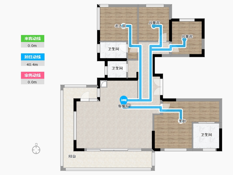 四川省-宜宾市-鲁能公馆-127.20-户型库-动静线