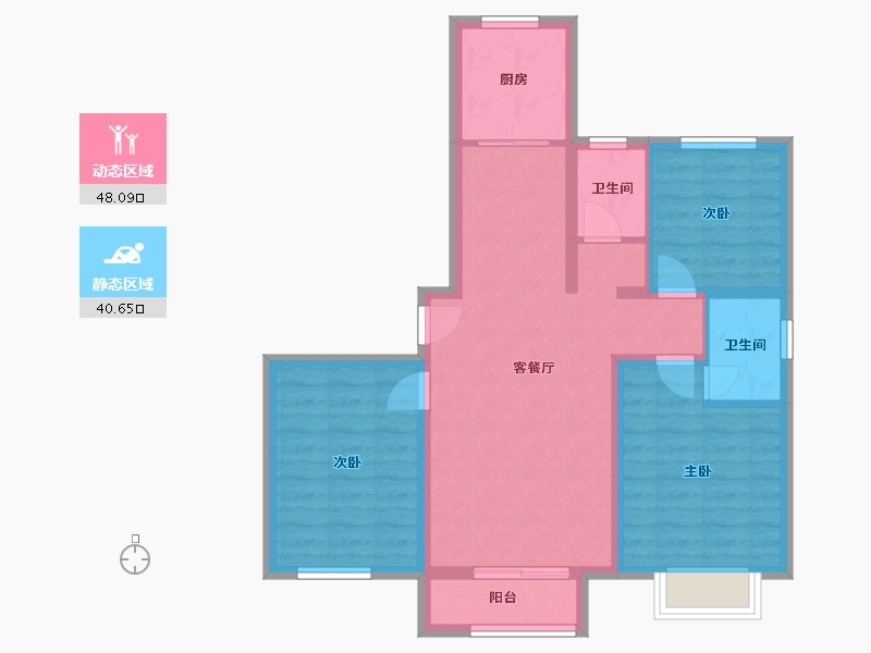 河北省-石家庄市-亿博-90.60-户型库-动静分区