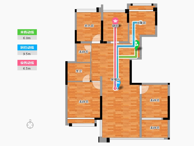 四川省-宜宾市-绿地城际空间站-104.83-户型库-动静线