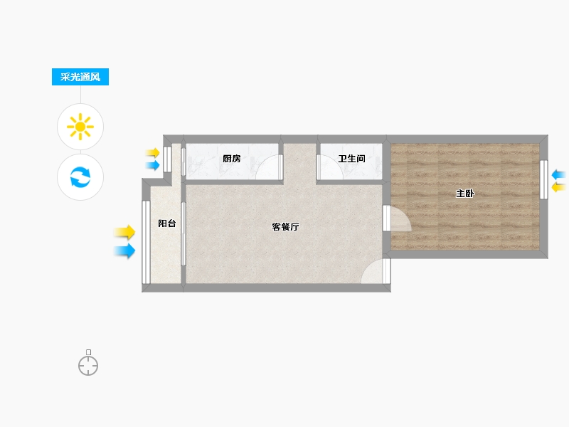 北京-北京市-东关南里-45.11-户型库-采光通风