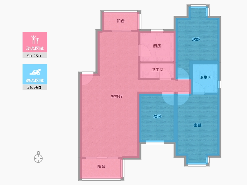 北京-北京市-北京人家-77.04-户型库-动静分区