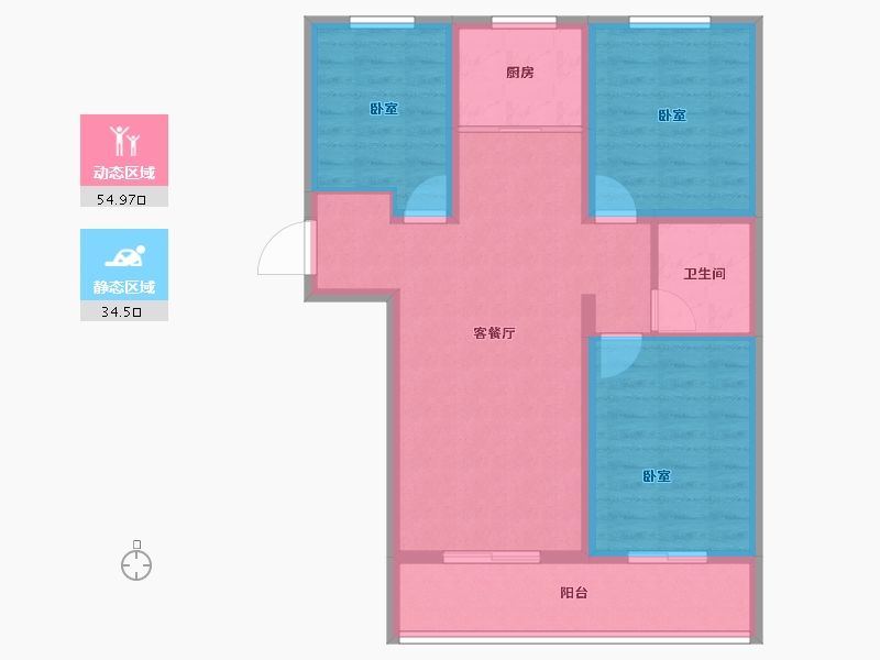 河北省-保定市-普霖第一城-79.96-户型库-动静分区