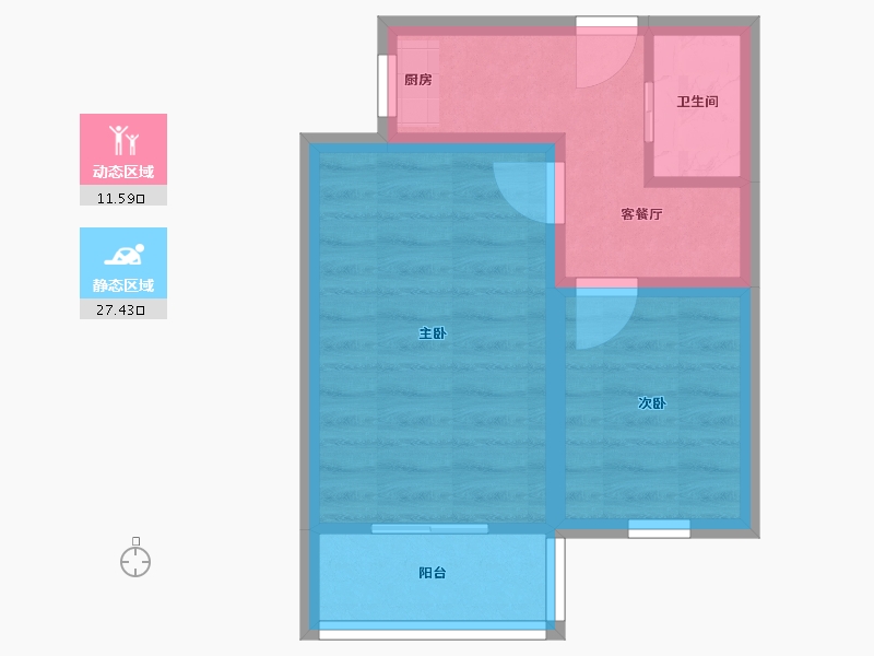 北京-北京市-展春园小区-33.82-户型库-动静分区