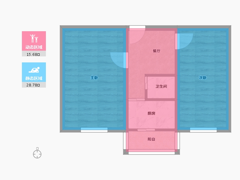 北京-北京市-新街口外大街甲8号院-38.75-户型库-动静分区