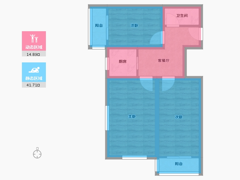 北京-北京市-志新村小区-49.09-户型库-动静分区