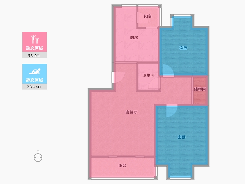 北京-北京市-北京人家-73.35-户型库-动静分区