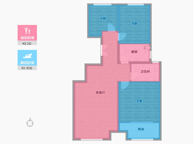 河北省-保定市-荣庭水墨紫棠-83.20-户型库-动静分区