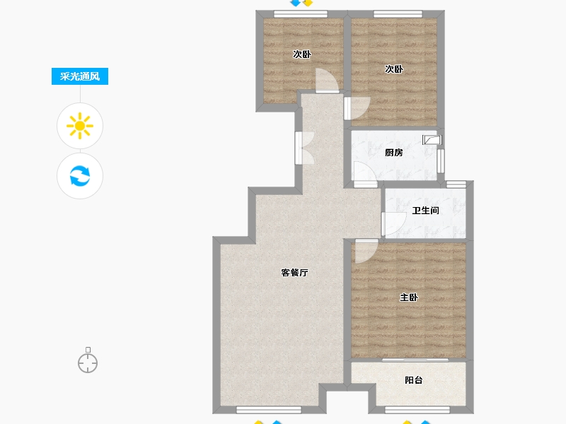 河北省-保定市-荣庭水墨紫棠-83.20-户型库-采光通风