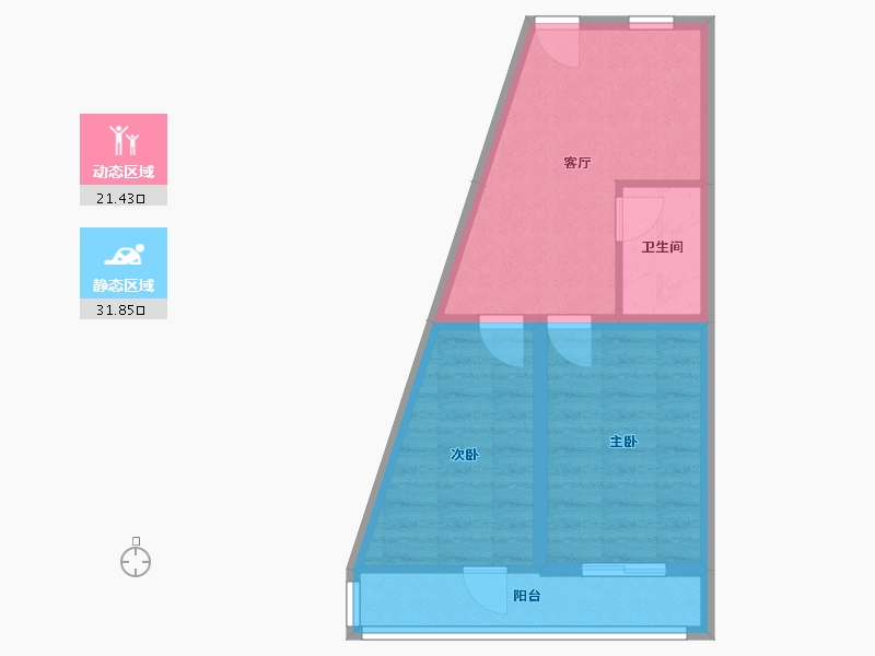 北京-北京市-青塔蔚园-47.02-户型库-动静分区