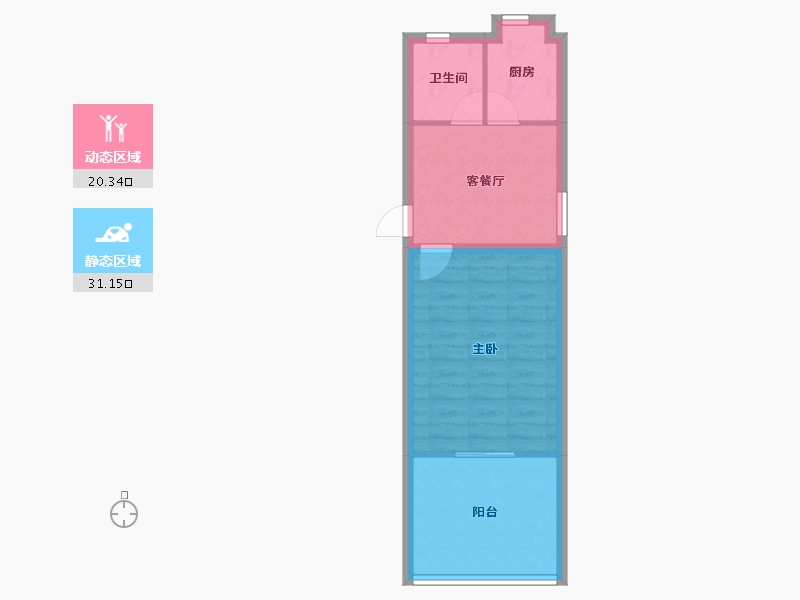 北京-北京市-东关南里-46.14-户型库-动静分区