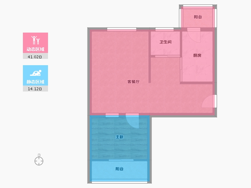 北京-北京市-垡头翠成馨园-49.23-户型库-动静分区