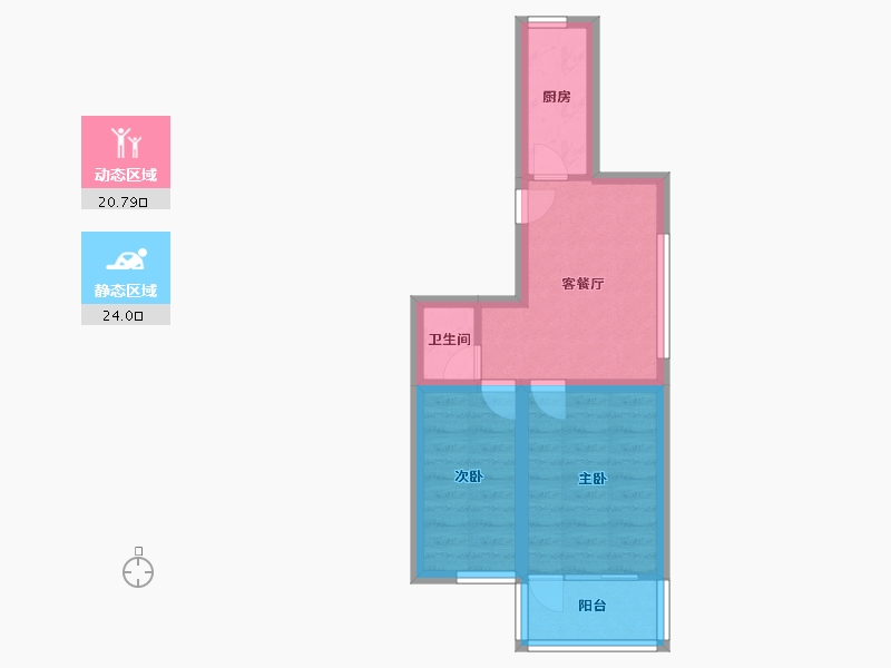 北京-北京市-慧华苑-38.85-户型库-动静分区