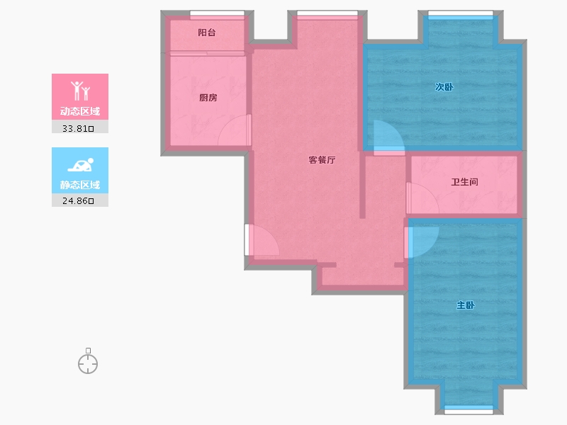 北京-北京市-广安康馨家园南区-51.32-户型库-动静分区