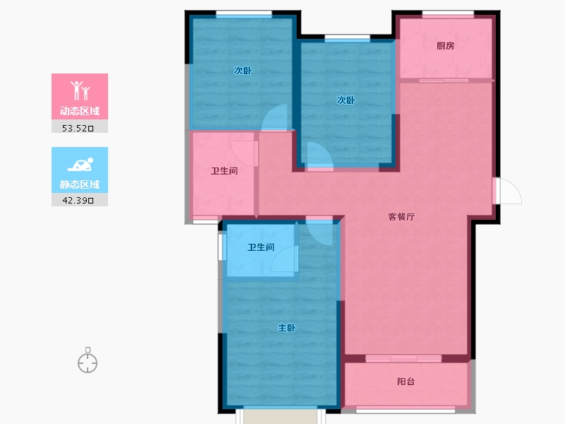 河南省-新乡市-蓝葆湾1期-100.00-户型库-动静分区