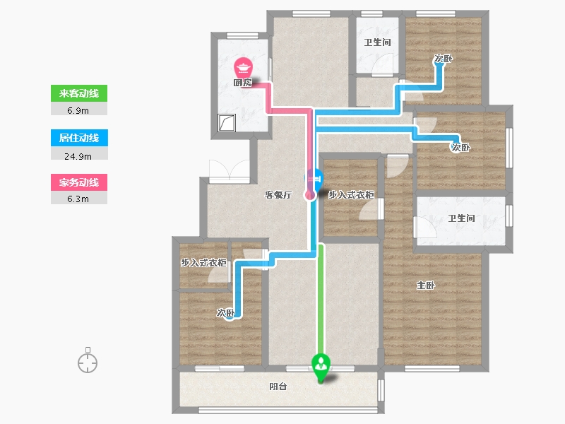 浙江省-绍兴市-祥生浙旅群贤府-125.00-户型库-动静线