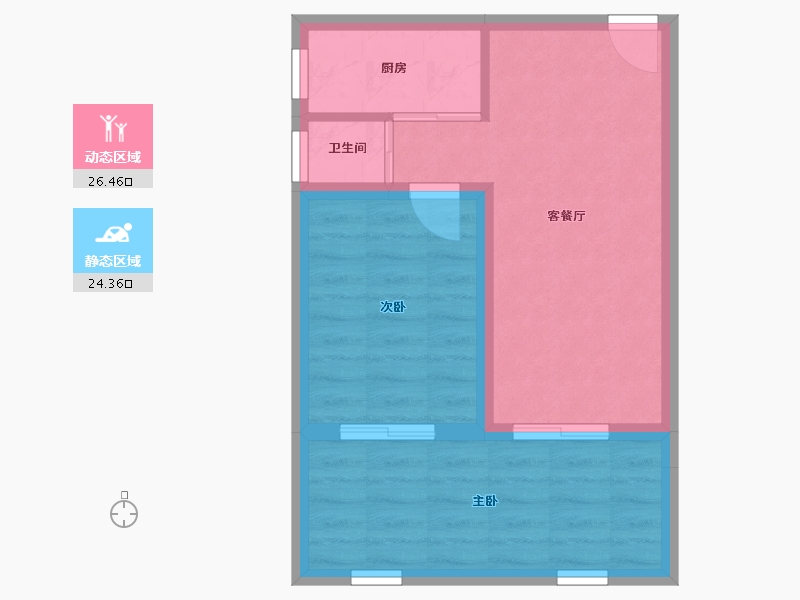 北京-北京市-东关南里-45.28-户型库-动静分区