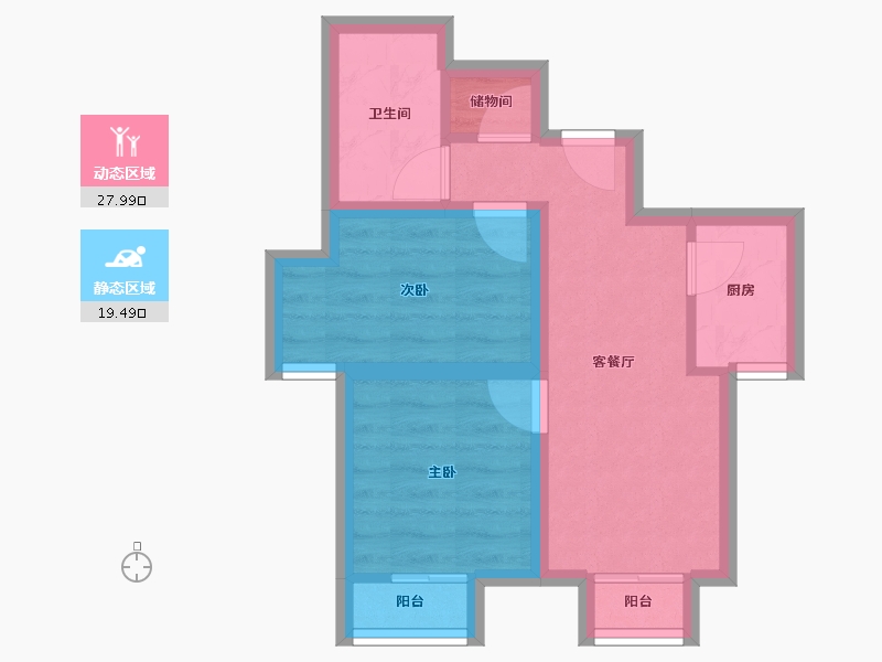 北京-北京市-广安康馨家园南区-40.81-户型库-动静分区