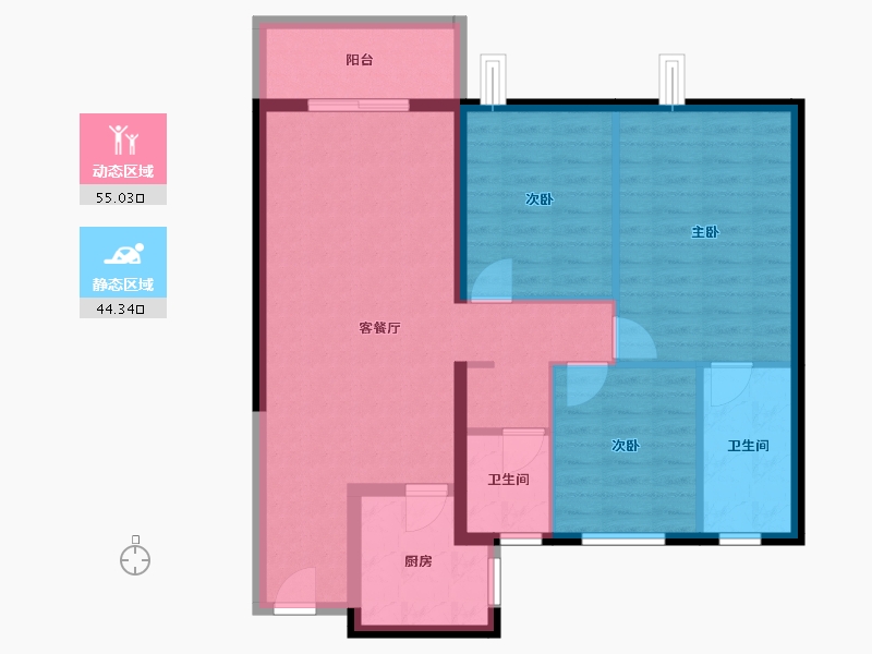 河北省-邯郸市-康德府-88.00-户型库-动静分区