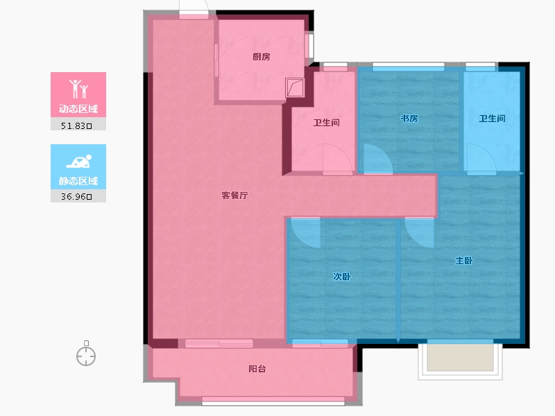 江西省-上饶市-上饶绿地城高层-80.00-户型库-动静分区