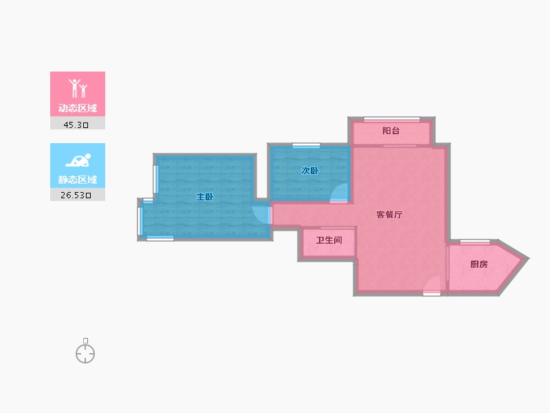 北京-北京市-望春园-64.02-户型库-动静分区