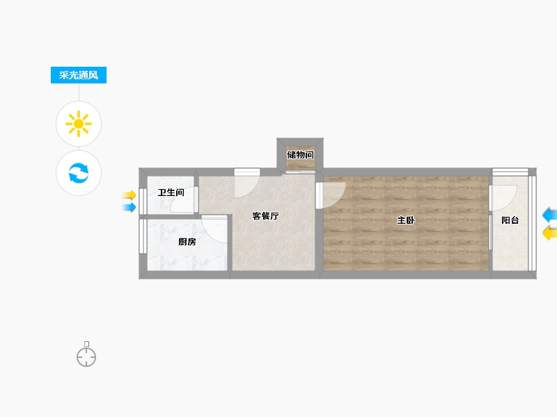 北京-北京市-展春园小区-32.61-户型库-采光通风