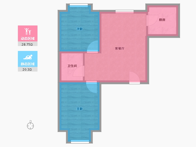 北京-北京市-广安康馨家园南区-43.01-户型库-动静分区